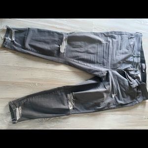 Torrid Size 22 Super Soft Grey Distressed Jeans